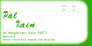 pal kain business card